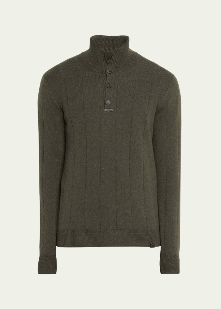 Brioni Men's Ribbed Wool Sweater Cover