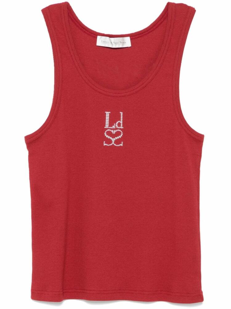 Ludovic de Saint Sernin stud logo tank top - Red Cover