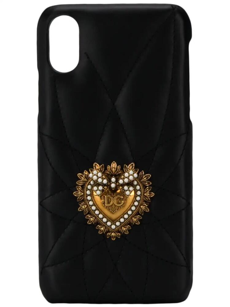 Dolce & Gabbana heart plaque iPhone X/Xs case - Black Cover