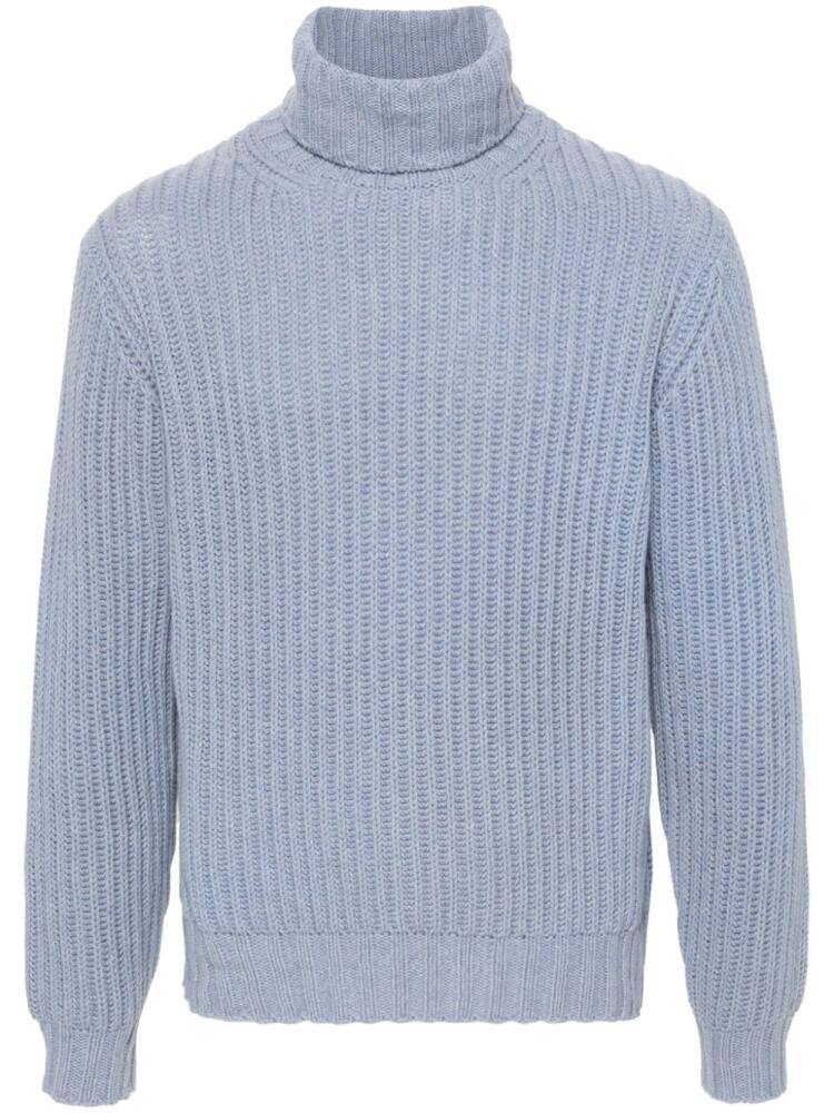 Dell'oglio roll-neck cashmere jumper - Blue Cover