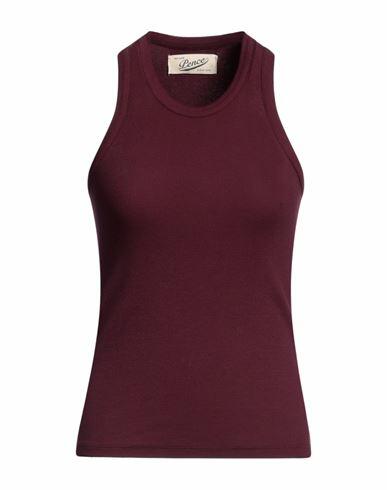 Pence Woman Tank top Burgundy Cotton, Elastane Cover