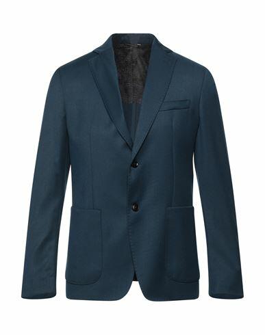 Alessandro Dell'acqua Man Blazer Blue Polyester, Viscose, Elastane Cover