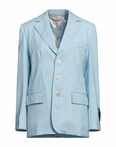 Marni Woman Blazer Sky blue Virgin Wool Cover