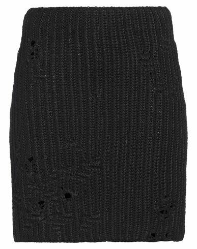 Jw Anderson Woman Mini skirt Black Cotton, Acrylic Cover