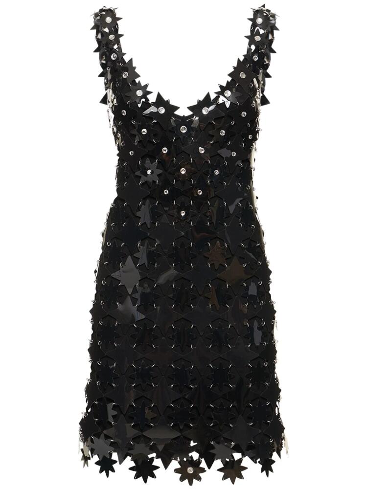 RABANNE Star Embellished Mesh Mini Dress Cover