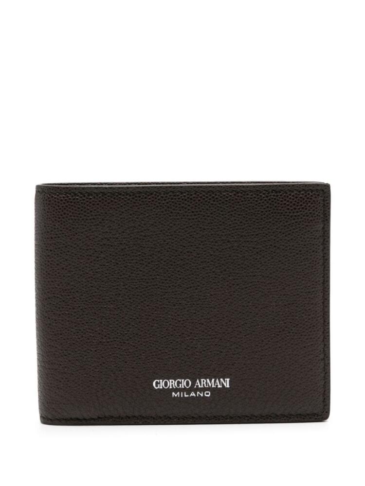 Giorgio Armani bi-fold leather wallet - Brown Cover