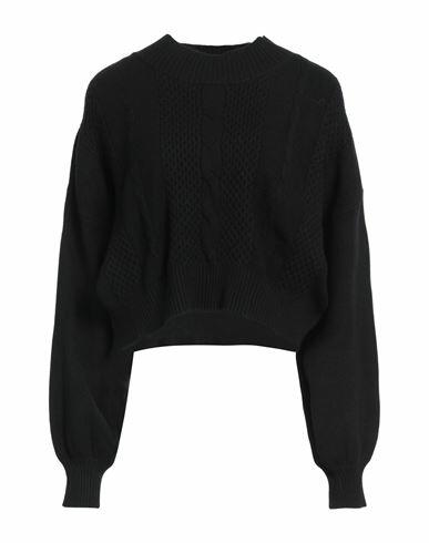 Take-two Woman Sweater Black Viscose, Polyester, Nylon Cover