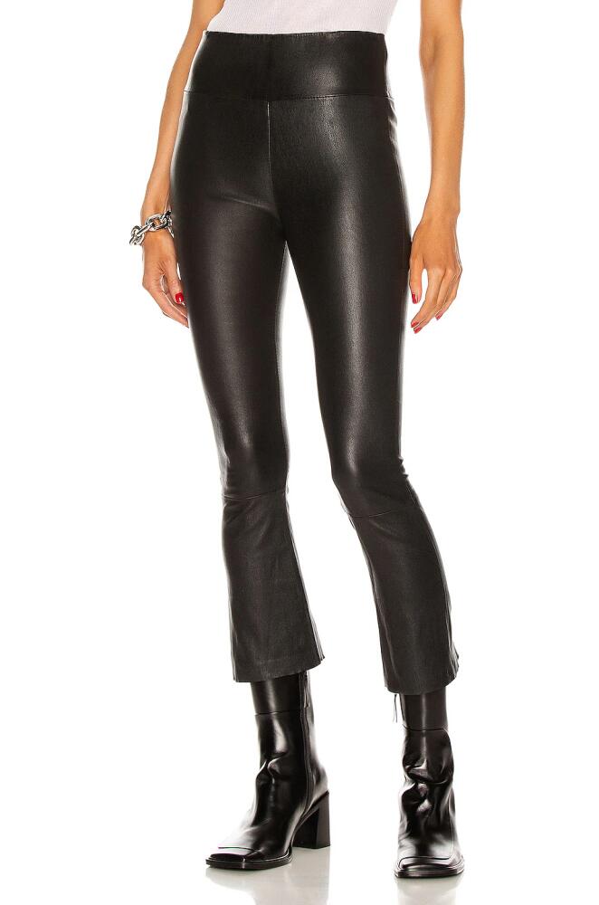 SPRWMN High Waist Crop Flare Legging in Black Cover