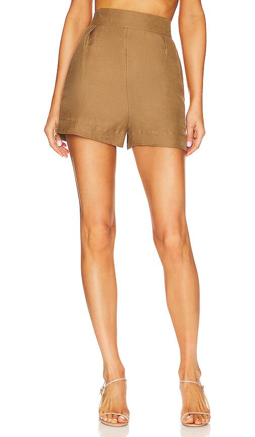 Anemos High Waisted Short Short in Brown Cover