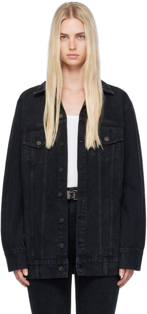 KHAITE Black 'The Ross' Denim Jacket Cover