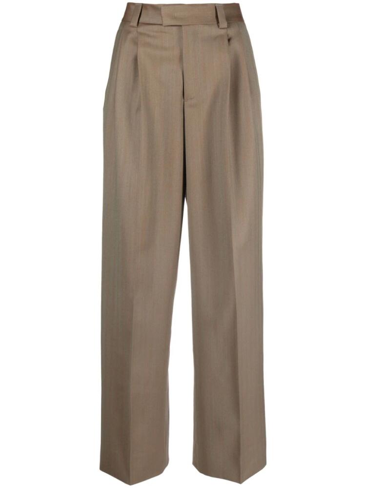 ARMARIUM wide-leg wool tailored trousers - Brown Cover