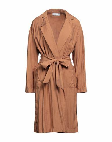 Kaos Woman Overcoat & Trench Coat Camel Viscose, Polyester Cover