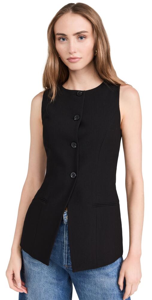 ALIGNE Leo Long Waistcoat Black Cover