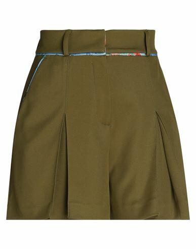 Max & co. With Superga Woman Shorts & Bermuda Shorts Military green Polyester, Elastane Cover