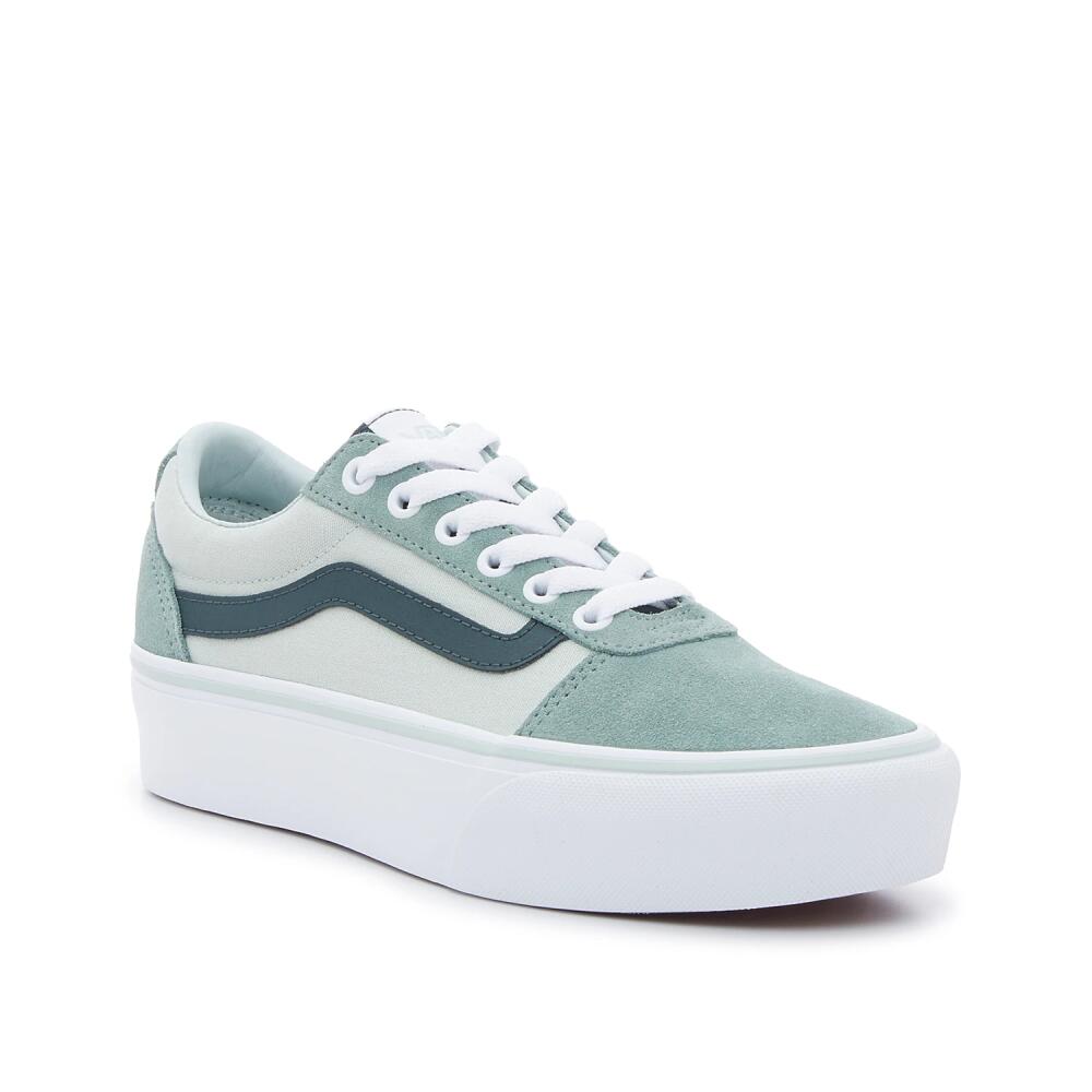 Vans Ward Lo Platform Sneaker | Women's | Mint Green/Sage Green Cover