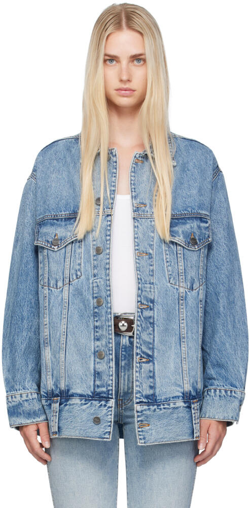 KHAITE Blue 'The Grizzo' Denim Jacket Cover