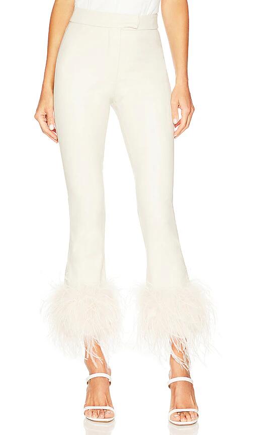 LAMARQUE Pagetta Faux Leather Pant in Cream Cover