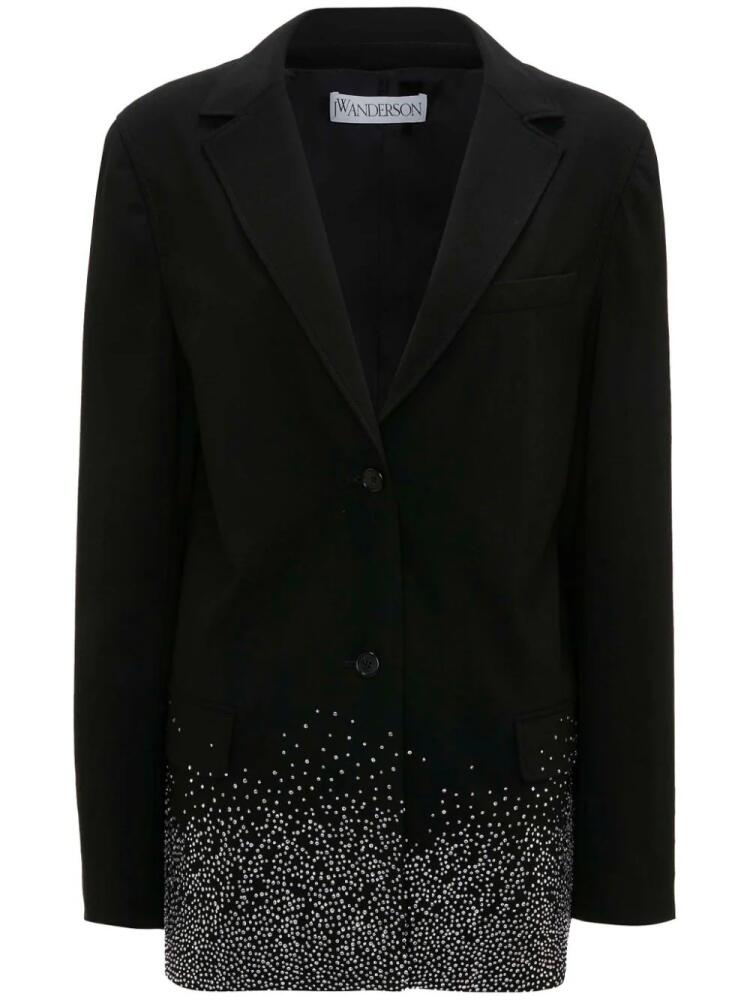 JW Anderson crystal-embellished single-breasted blazer - Black Cover