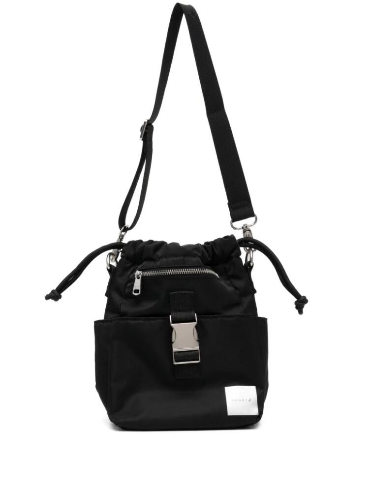 SPORT b. by agnès b. logo-stamped messenger bag - Black Cover