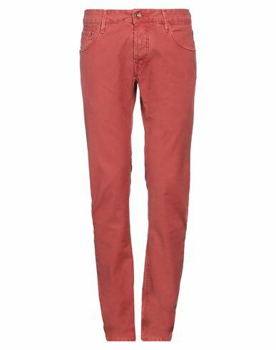 Hand Picked Man Pants Rust Cotton, Elastane Cover