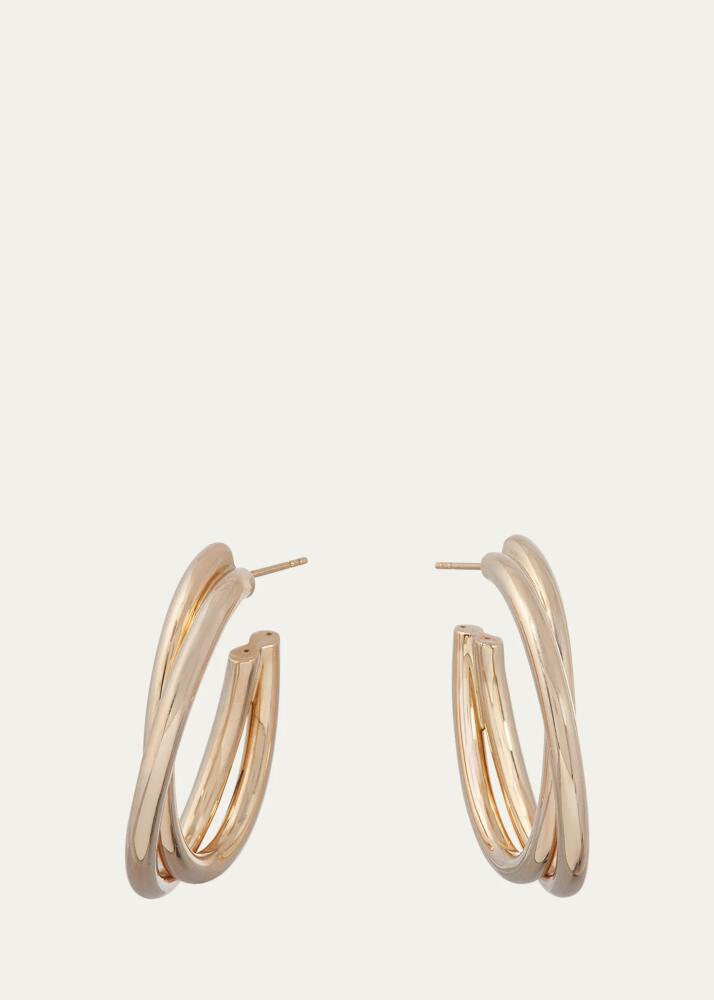 Sidney Garber 18K Yellow Gold Oval Intertwined Hoop Earrings Cover