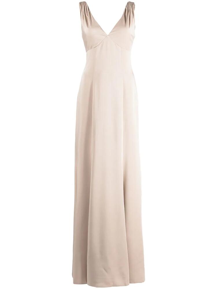 Marchesa Notte Bridesmaids Forli V-neck bridesmaid gown - Neutrals Cover