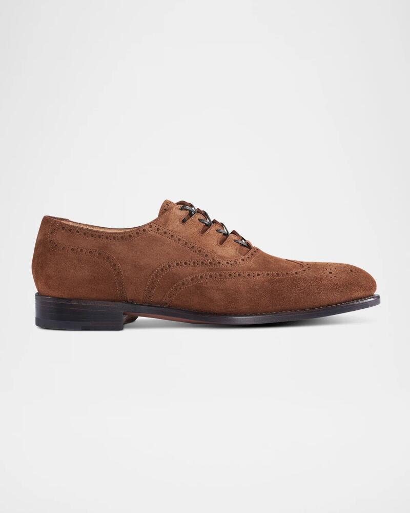 Paul Stuart Men's Suede Brogue Wingtip Derby Shoes Cover