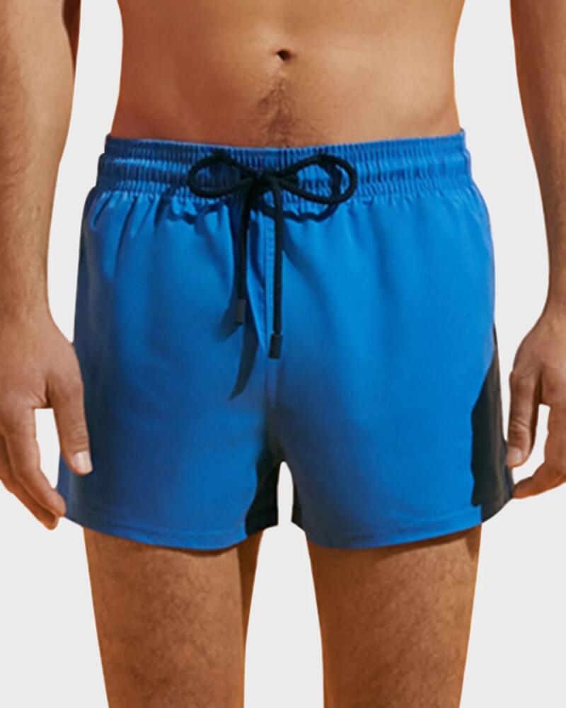 Vilebrequin Men's Unis Stretch-Solid Swim Trunks Cover