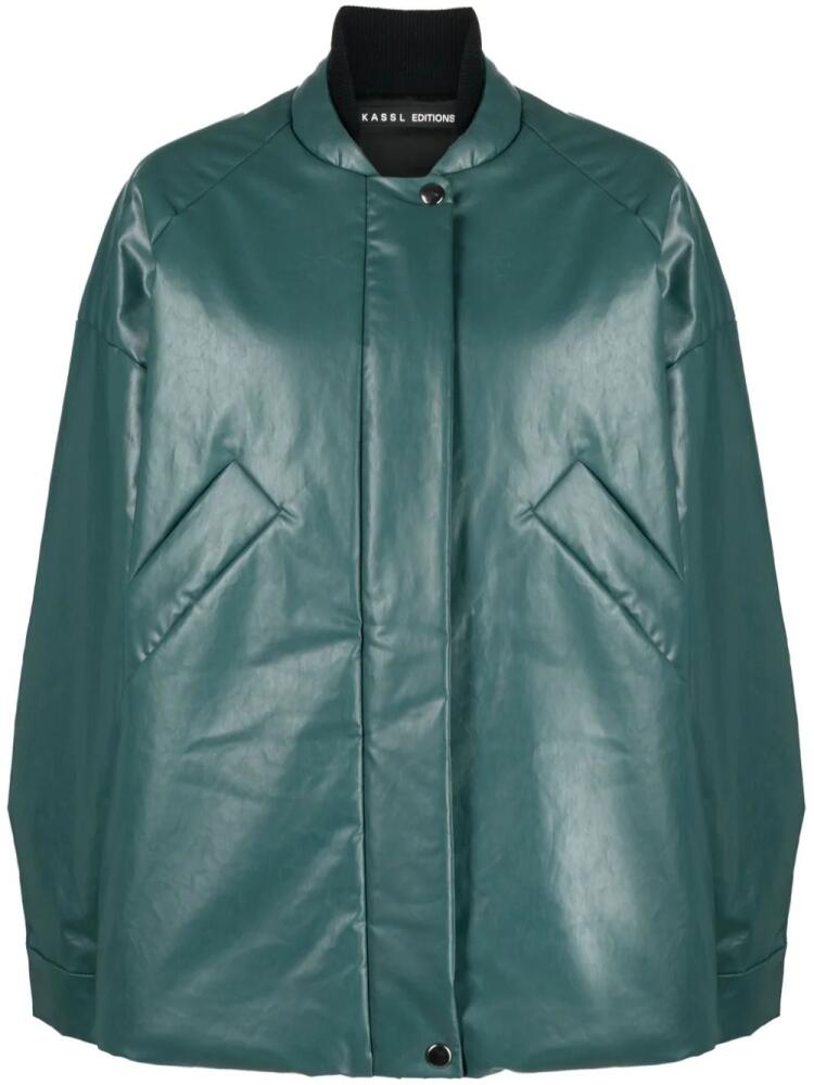 KASSL Editions faux-leather bomber jacket - Green Cover