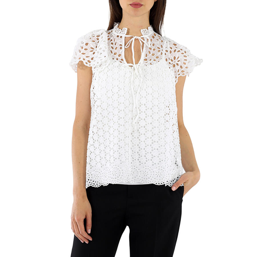 Polo Ralph Lauren White Broderie Anglaise Blouse Cover