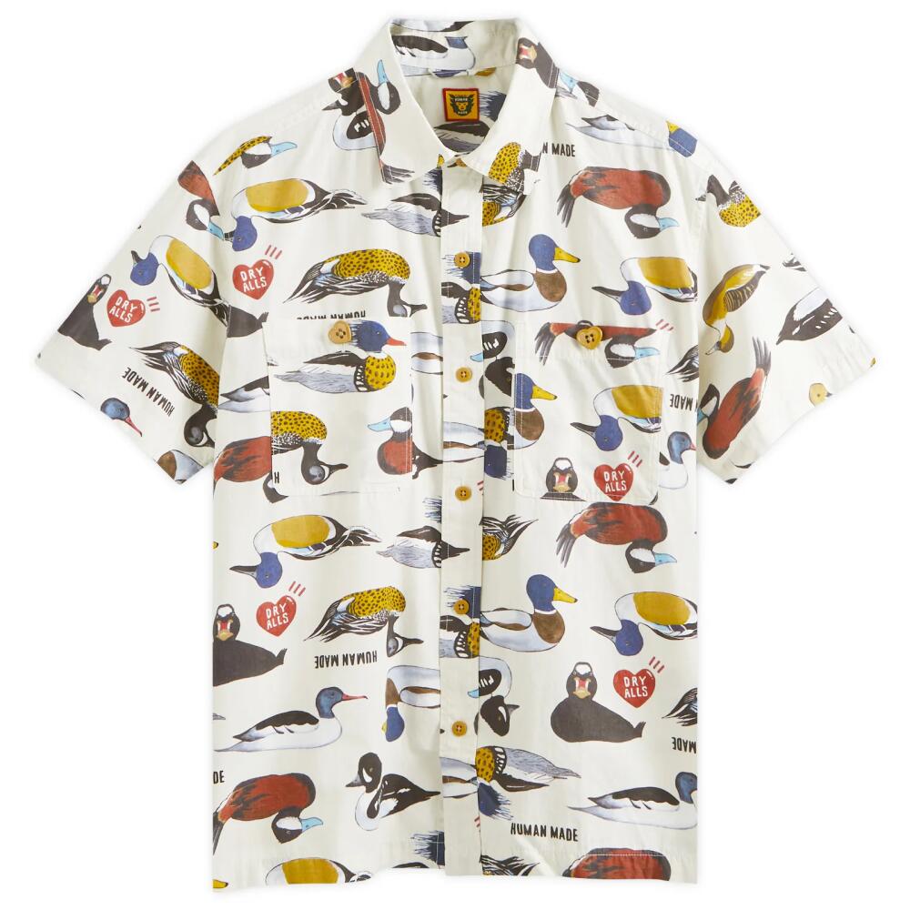 Human Made Men's Duck Short Sleeve Shirt in White Cover