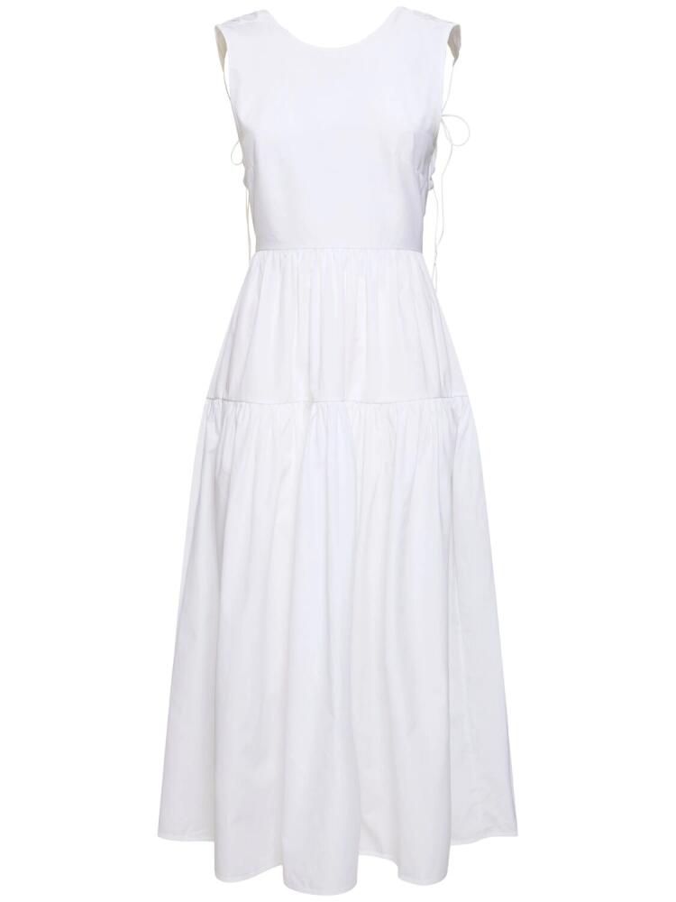 CECILIE BAHNSEN Ruth Sleeveless Cotton Midi Dress Cover