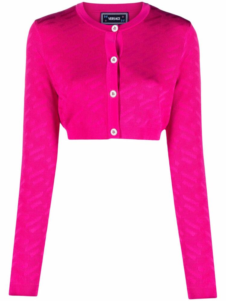 Versace Medusa La Greca cropped cardigan - Pink Cover