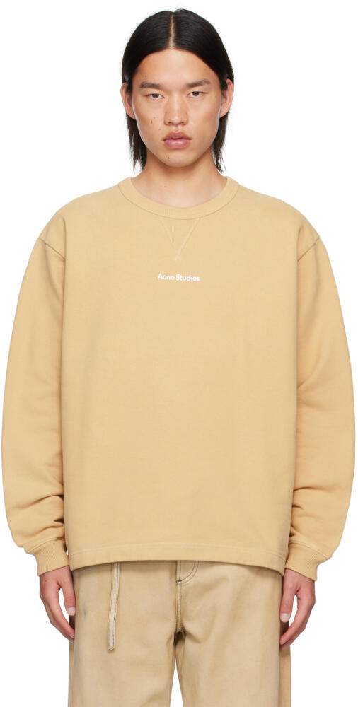 Acne Studios Beige Relaxed-Fit Sweatshirt Cover