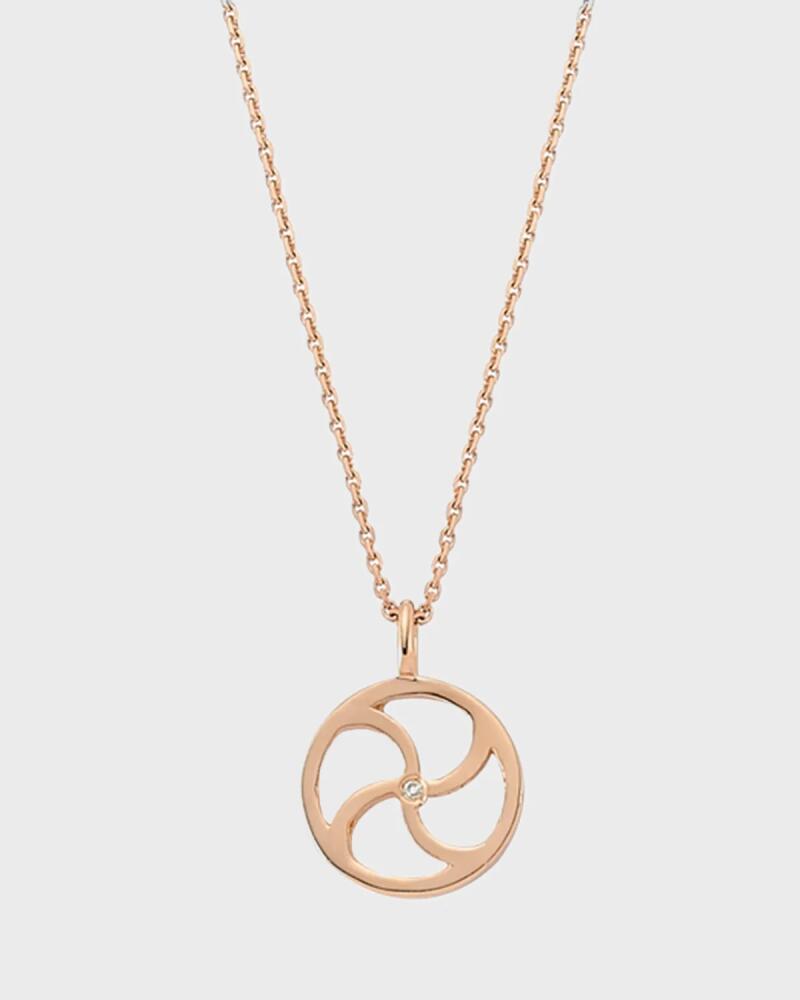 BeeGoddess 14k Rose Gold Manji Diamond Necklace Cover