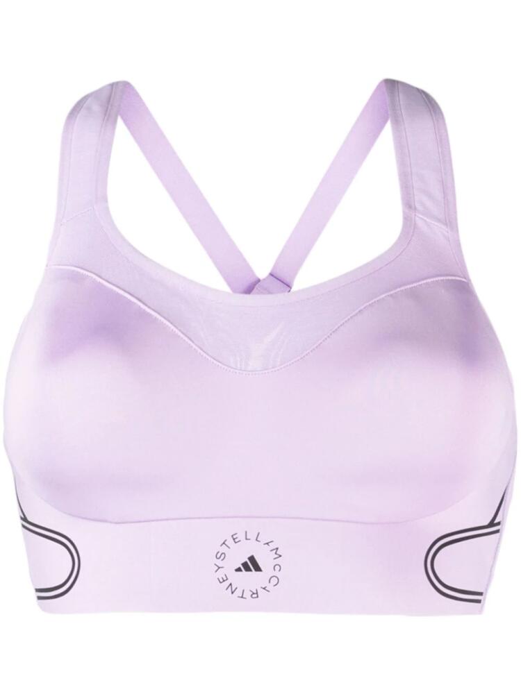 adidas by Stella McCartney TruePace scoop-neck sports bra - Purple Cover