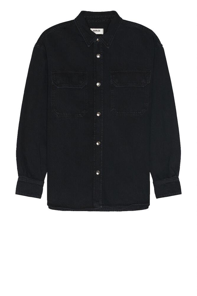 AGOLDE Camryn Shirt in Black Cover