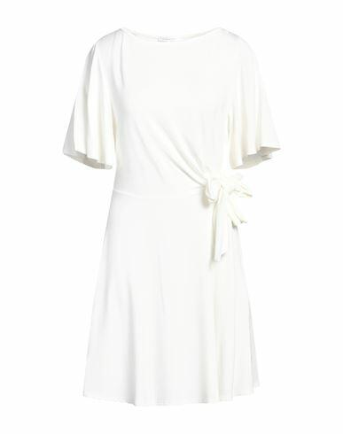 Patrizia Pepe Woman Mini dress White Viscose, Elastane Cover