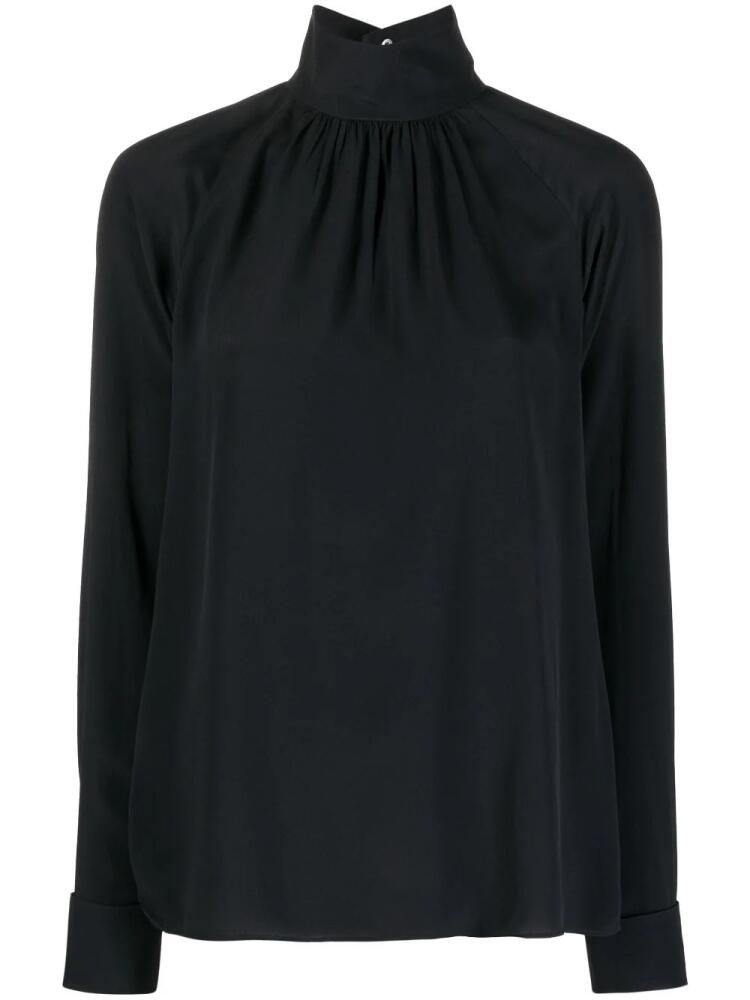 Nº21 mock-neck crepe blouse - Black Cover