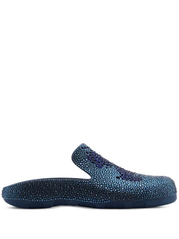 Burberry crystal-embellished stingray clogs - Blue Cover