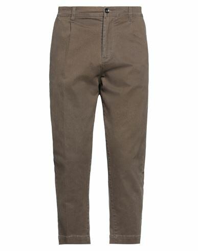 Officina 36 Man Pants Khaki Cotton, Elastane Cover