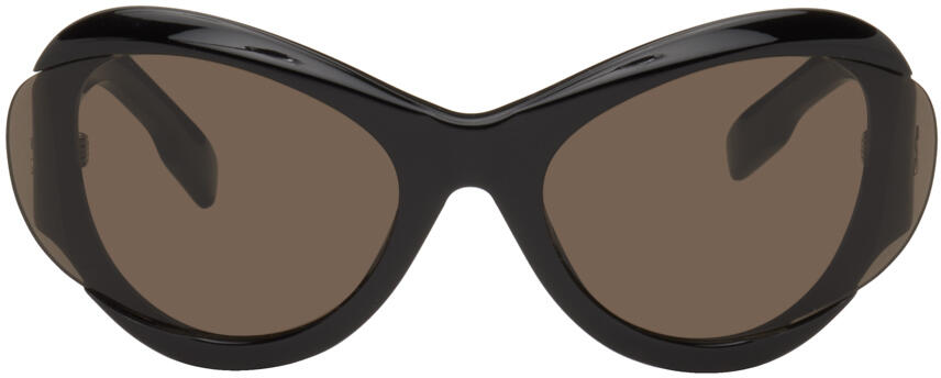 MCQ Black Futuristic Sunglasses Cover