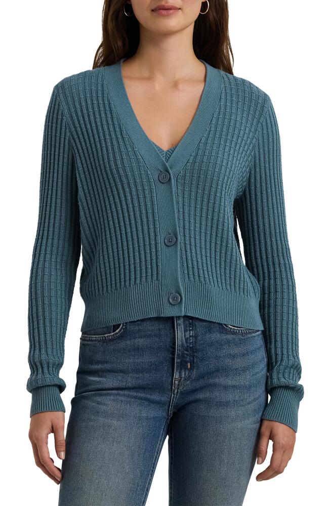 Lauren Ralph Lauren Crop Cotton Blend Cardigan in Blue Dusk Cover