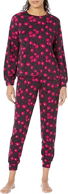 Sanctuary Long Sleeve Popover and Joggers PJ Set (Dotted Floral) Women's Pajama Sets Cover