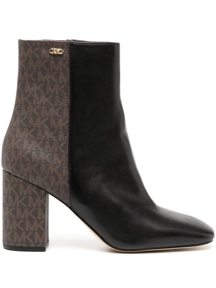 Michael Kors Perla 85mm monogram-pattern boots - Black Cover