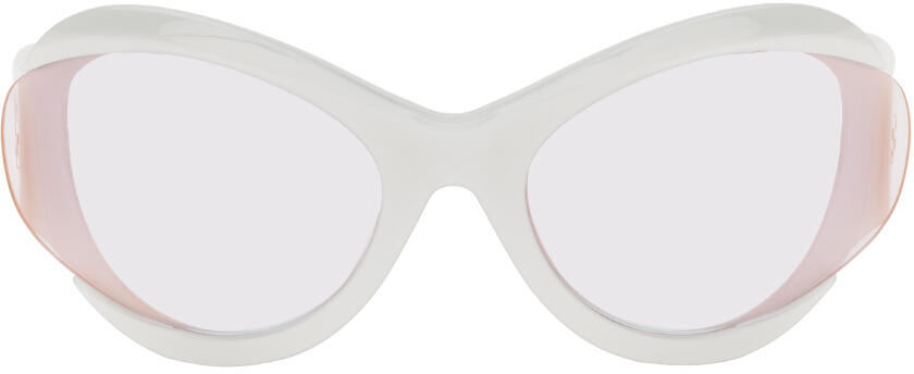 MCQ White Futuristic Sunglasses Cover