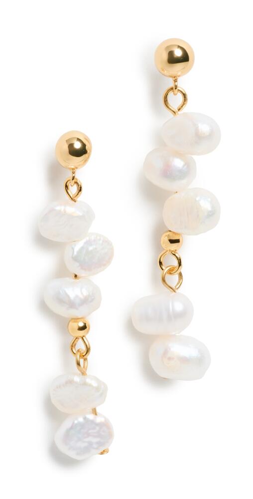 Anni Lu Pearly Drop Earrings Gold Cover