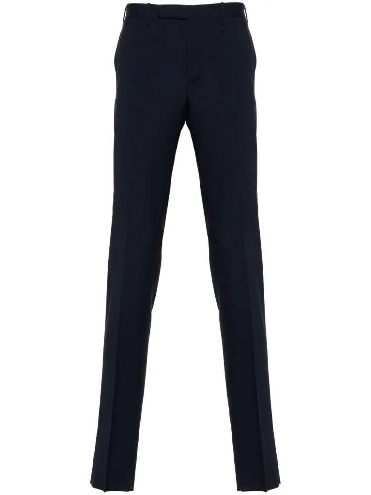 Incotex slim-fit virgin wool trousers - Blue Cover