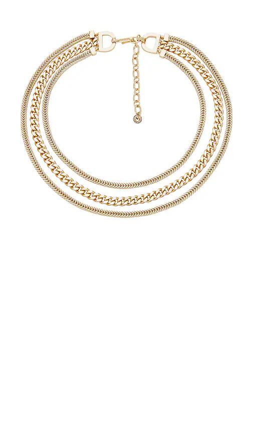 Demarson Camilla Layered Necklace in Metallic Gold Cover