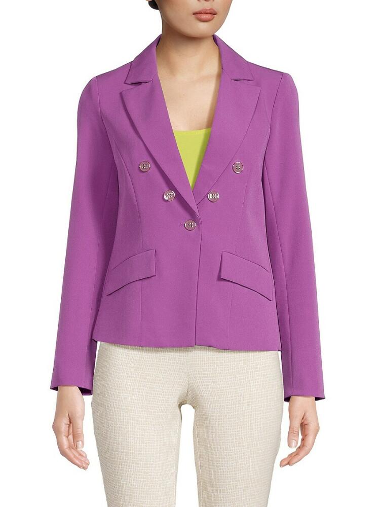 NANETTE nanette lepore Women's Double Breasted Blazer - Orchid Cover